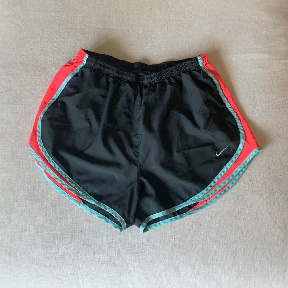 Black Nike Women’s Running Shorts with color trim